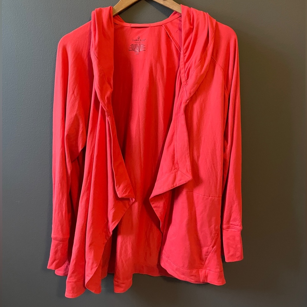 Coral Hooded Cardigan